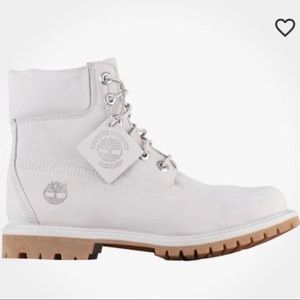 White Timberland Boots size 6